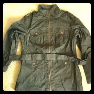 Trench Style Green Jacket - BRAND NEW