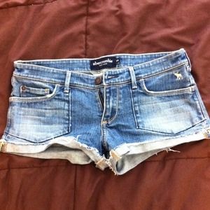 A&F cutoff denim shorts