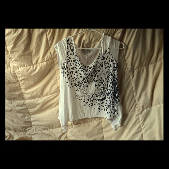 White cheetah top