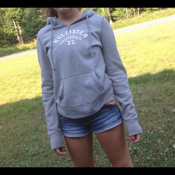 Grey Hollister sweat shirt.