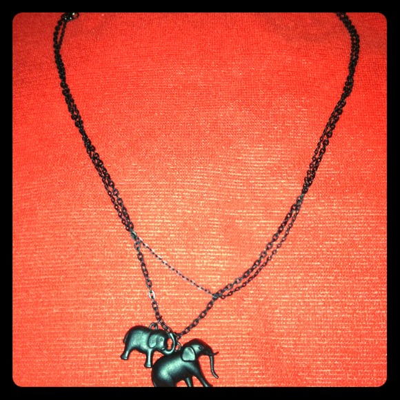 ❌💵SOLD💵❌Black elephant necklace