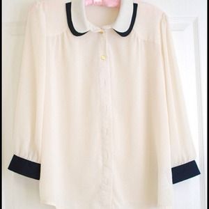 SOLD  Asos 3/4 sleeve chiffon blouse