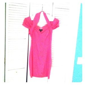 Hot pink bebe dress, size small, new without tags