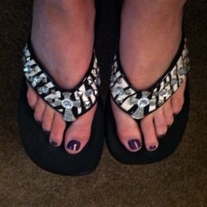Black Flip Flops