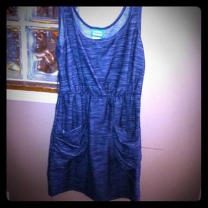 Cotton jean like dress with front pockets