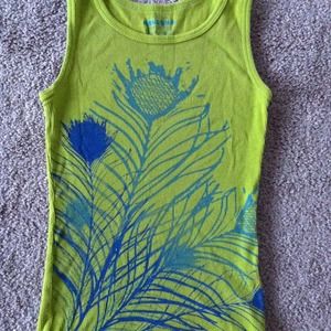 Green Peacock Tank Top