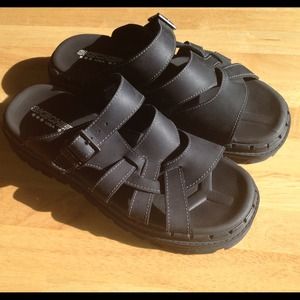 Black Skechers Slip-On Sandals