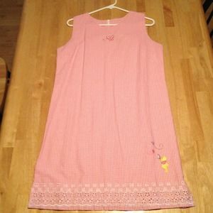 Pink & white gingham dress (Misses)