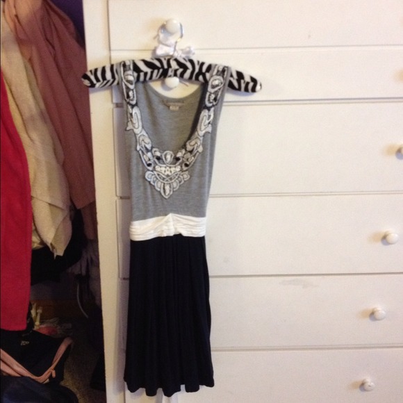 Reduced Price Navy Blue Pleated Dress