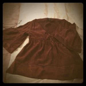 GAP Brown 100% silk blouse