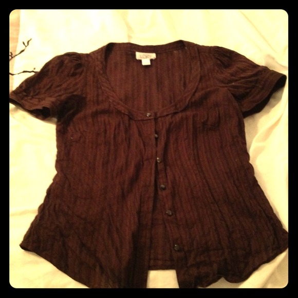LOFT Dark brown shirt