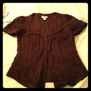 LOFT Dark brown shirt