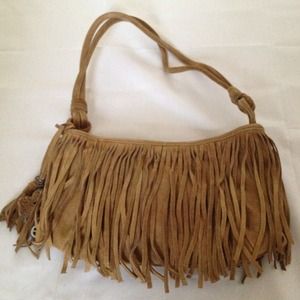 Western style fringe purse