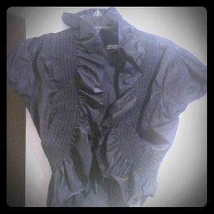 A Ruffle Gray Vest