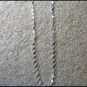 Silver long necklace
