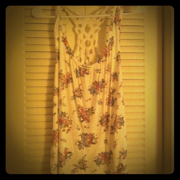 White tip with floral design