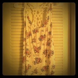 White tip with floral design