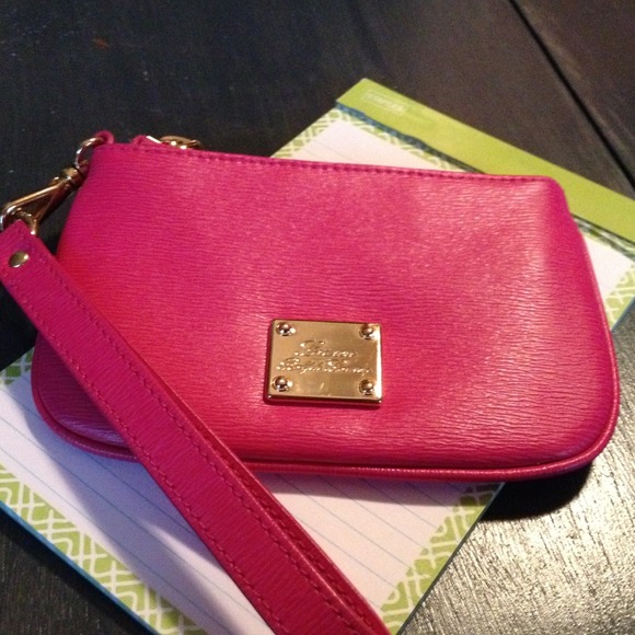 Brand NEW! Ralph Lauren Hot Pink Newbury Wristlet