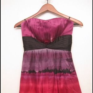 Bebe multicolor silk cocktail dress