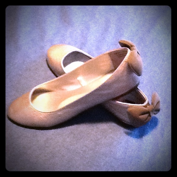 Silver ballet flats