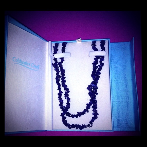 Long strand amethyst necklace