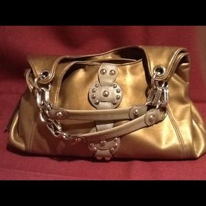 HALF PRICE! GENNA DE ROSSI LARGE GOLD BAG