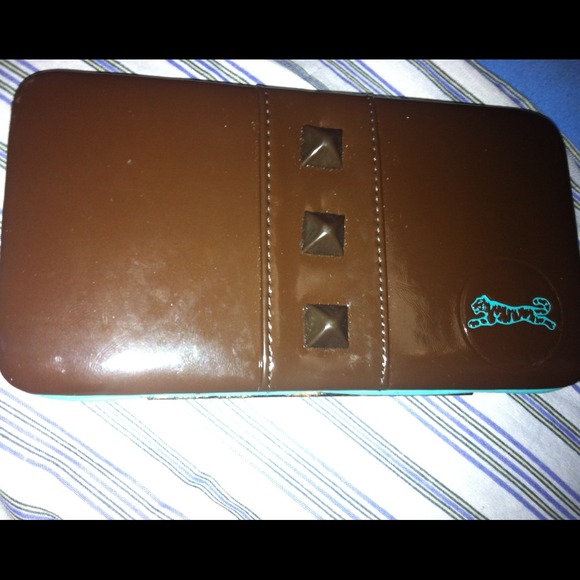 Brand new brown/mint LeTigre women's wallet - Picture 2 of 3