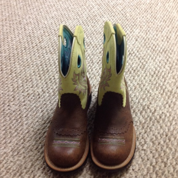 Yellow and brown cowboy boots@ladybug12112