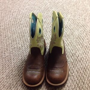 Yellow and brown cowboy boots@ladybug12112