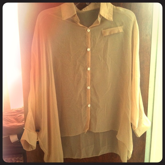 Beige Chiffon Blouse