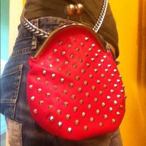 Betsey Johnson pink studded leather purse