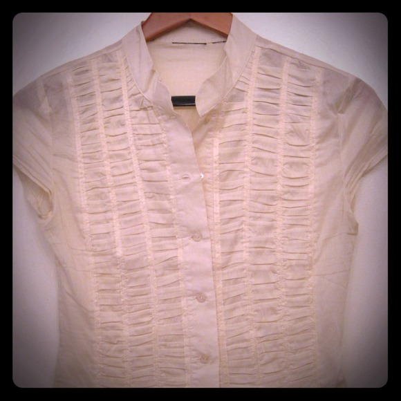 Cream lightweight button down