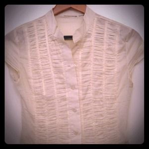 Cream lightweight button down