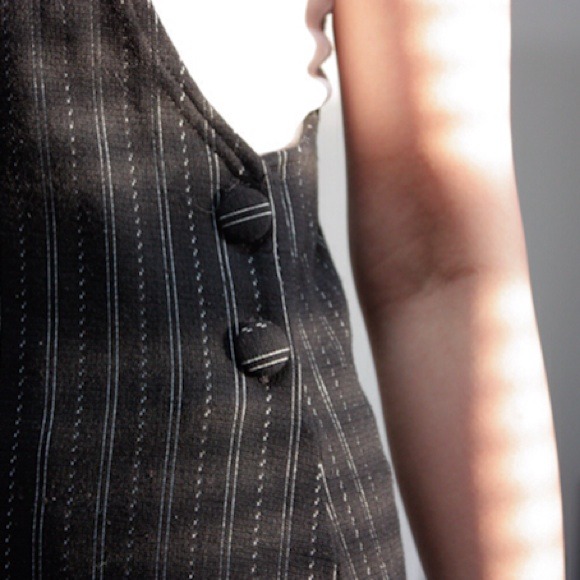 {SOLD!!}Vintage Black pinstriped jumpskirt. - Picture 4 of 4