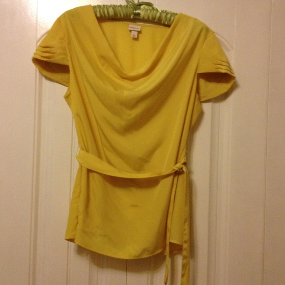 Cowl neck tie top