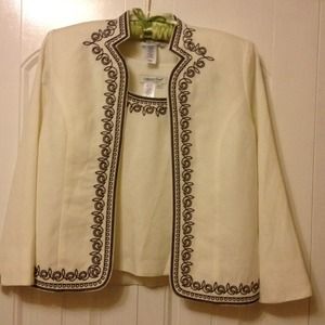 Embroidered shell and jacket