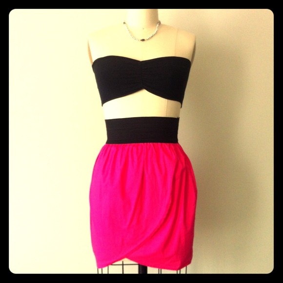 🔴Sold🔴Hot Pink Flower Petal Skirt