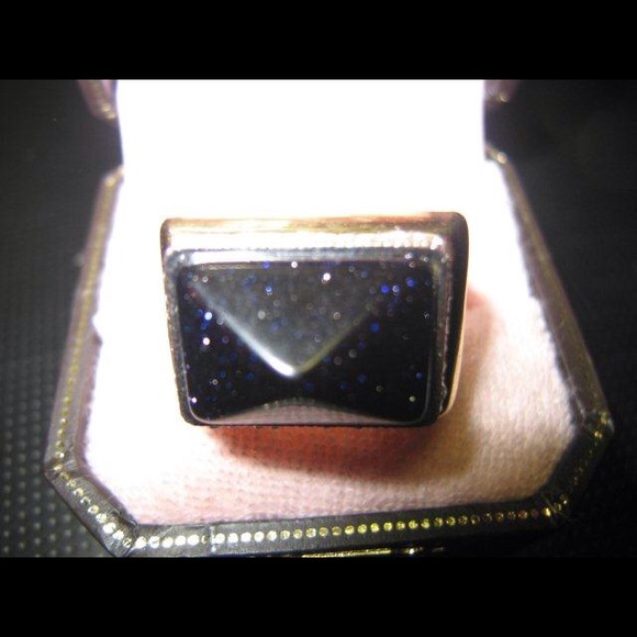 Juicy couture gold,crystal,blue goldstone,sz6-6.25 - Picture 3 of 4