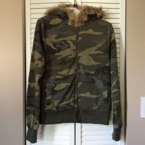 for @702mom - Faux fur lined camo hoodie.