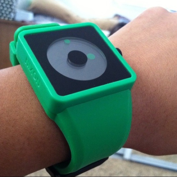 Green newton watch