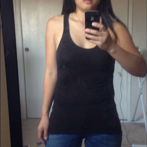 SOLD!!! Black racer back tank
