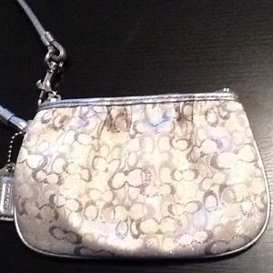 reserved blondeecms-Coach Silver Pleated Wristlet
