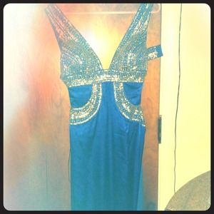 Silk royal blue dress
