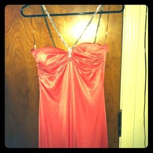 Silk dress . Pink