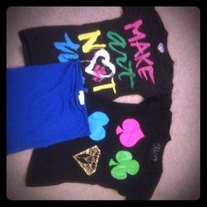 Two fun shirts, one tube top