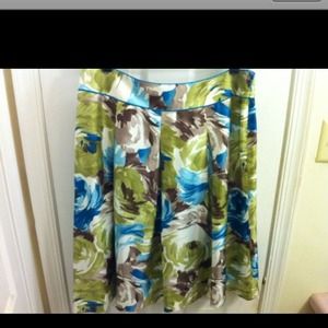 Talbots multicolored skirt 100% silk new w/o tags