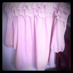 Pink ruffle shirt