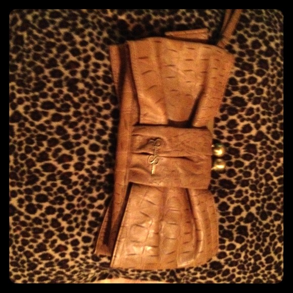 Jessica Simpson Clutches & Wallets - Jessica Simpson brown clutch