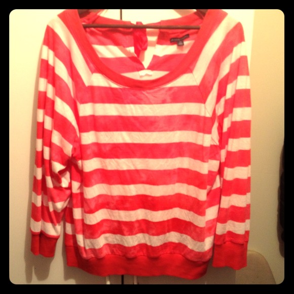 Pink & white stripped shirt!