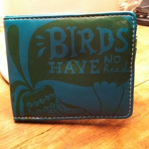 Blue/green soft leather wallet